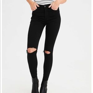 AE High Rise Black Jegging